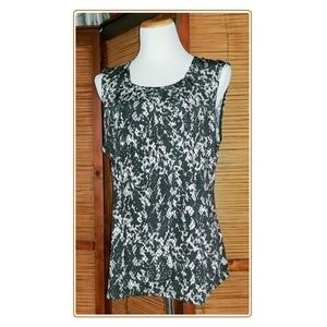 Alfani Black White Sleeveless Top XL